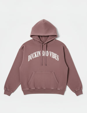 DUCKIN BAD VIBES ARCH HOODIE (MAUVE)