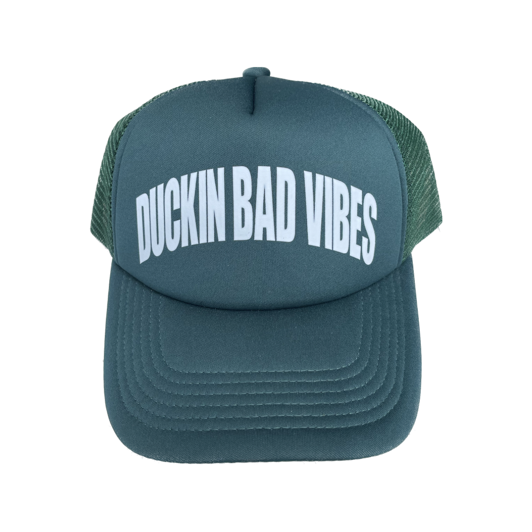 DUCKIN BAD VIBES ARCH TRUCKER HAT