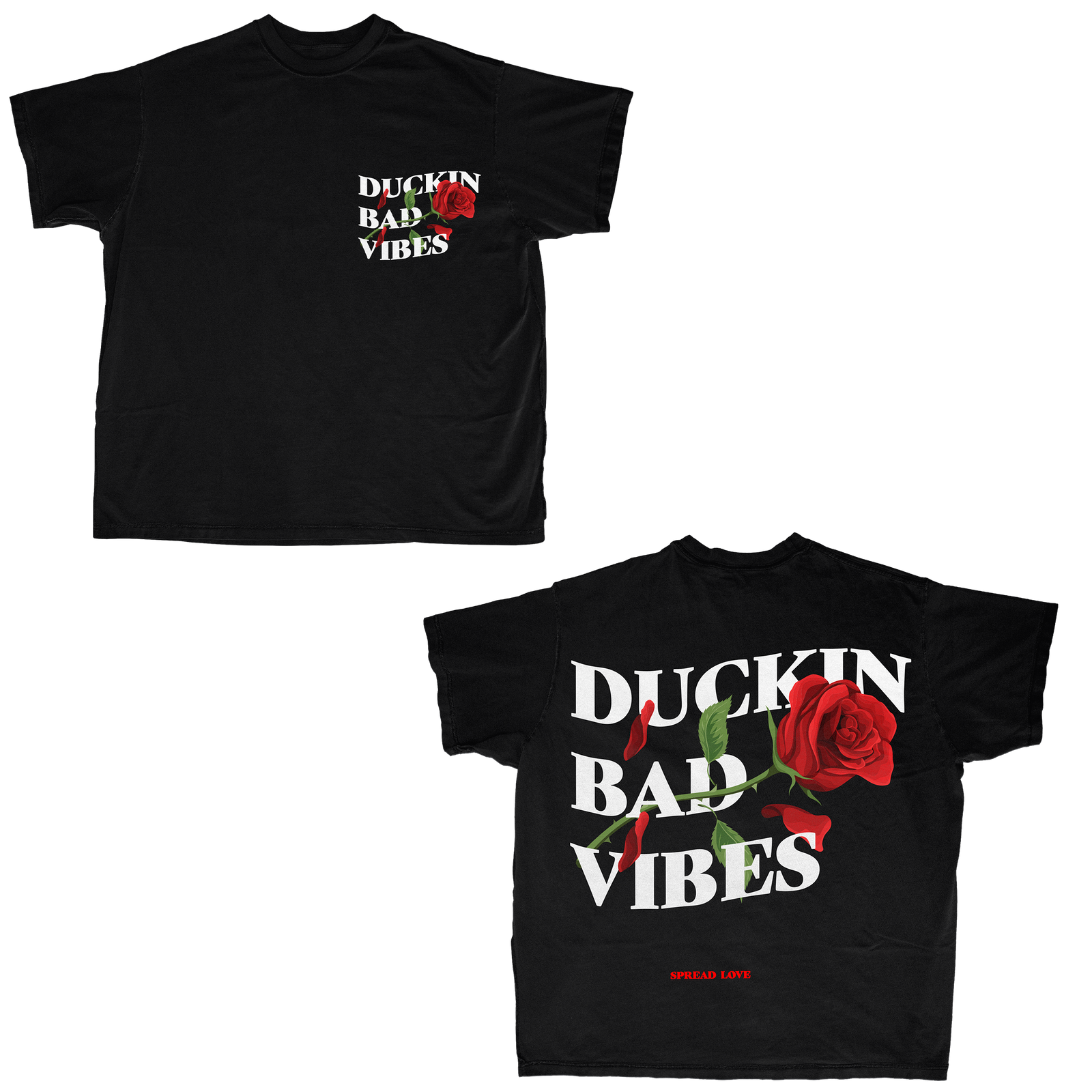 DUCKIN BAD VIBES (ROSE TEE)