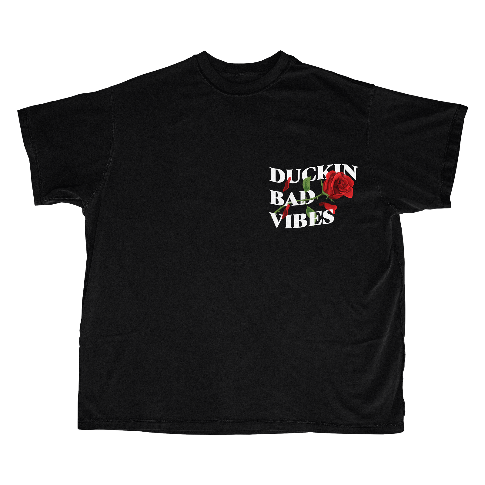 DUCKIN BAD VIBES (ROSE TEE)