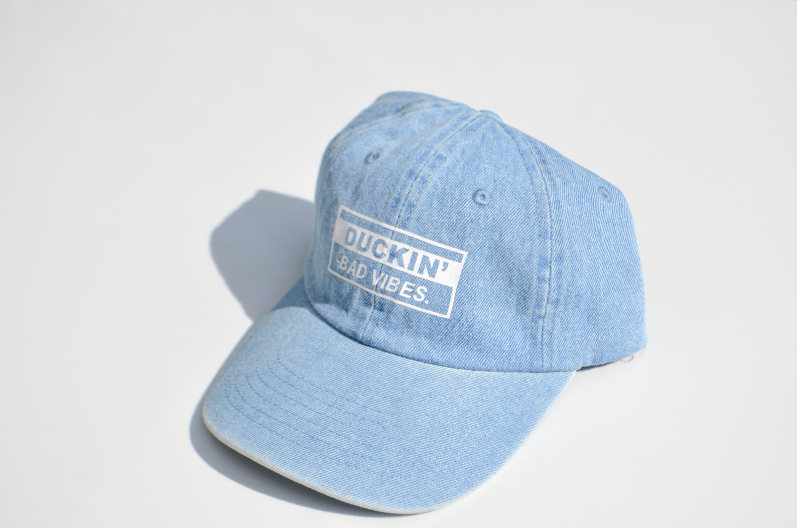 DUCKIN’ BAD VIBES EMBROIDEREDHAT (Denim)